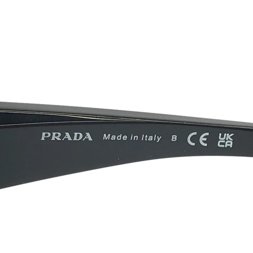 Prada Sunglasses SPRC07 16K-90A Polished Black Frames with Gradient Gray Lenses